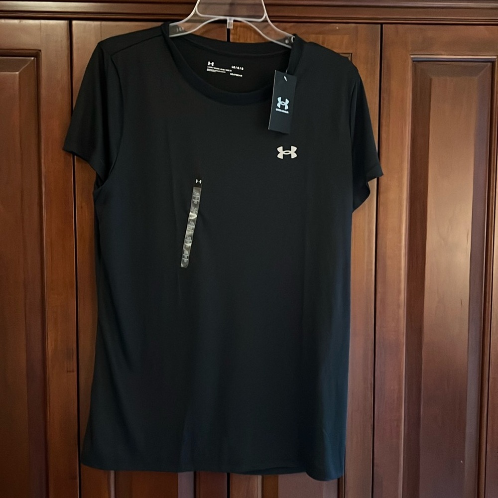 New under armour heat gear work out shirt black